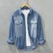 Northfold 8807 Japanese Retro Denim Long Sleeve Trendy Versatile Gradient Casual Men's Shirt Jacket One Piece Dropshipping_mkmklike.com