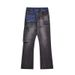 Men's Clothing New Straight Tube Micro Flared Workwear Jeans High Street Washed Gray Splicing Pants_mkmklike.com