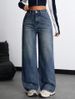High-Waisted Straight-Leg Jeans – Vintage Washed Denim For Effortless Street Style_mkmklike.com