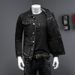 Loom 20/European Style Spring And Autumn Vintage Black Washed Denim Coat Jacket Trendy Plus Size Men_mkmklike.com