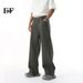 EF JEANS | 2025 Spring New Korean Version Vibe Style Simple Solid Color Washed Jeans Straight Casual Pants_mkmklike.com