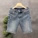 Men's Slim-Fit Stretch Denim Shorts – Korean Street Style 5-Inch Inseam Summer Shorts With Tapered Leg (28-36) – Lightweight & Breathable_mkmklike.com