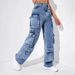 Women's Jeans Cargo Pants High Waist Flap Pockets Women's Pants Loose Fit_mkmklike.com