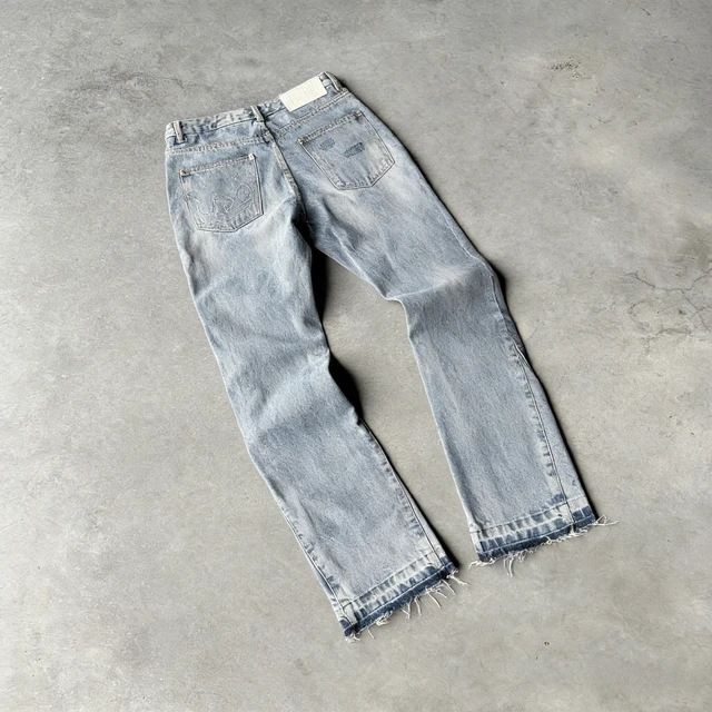 Men's Clothing Retro Washed Distressed Frayed Jeans For Men And Women Hip Hop Casual Street Loose Flared Pants_mkmklike.com
