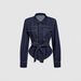 Waist-Defining Denim Jacket With Detachable Belt – Effortless Chic For Global Citizens (Versatile Blue Blazer,Seasonal Staple)_mkmklike.com