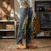 New Style American Distressed Jeans, Casual, Fashionable, Loose, Men's Fashion Trend_mkmklike.com
