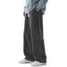 Men's Retro Trendy Straight Leg Jeans American High Street Style mid Waist Drawstring Elastic Loose Casual Summer Pants_mkmklike.com