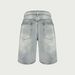 Men's Retro Washed Denim Shorts Casual Loose Fit Hip Hop Trendy Streetwear European American Style Five-Point Pants_mkmklike.com