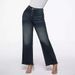 Women's Clothing Temperament Mid Waist Straight Loose Retro Washed Jeans Women's Nine Point Pants_mkmklike.com