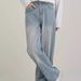 Wrinkled Distressed Design Jeans For Men, High Street American Retro Trendy Brand, Loose Straight Pants With A Vintage_mkmklike.com