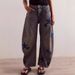 Vintage Low-Rise Flare Jeans For Women – Distressed Washed Denim With Embroidery (S-L, 90s Retro Street Style)_mkmklike.com
