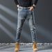 Quality Spring And Summer New Ami Kaji Wind Slim-fit Small Foot Jeans Men's Elastic Fattened Plus Size Retro Men's Pants_mkmklike.com