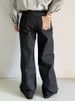 Horsehair Okayama Original Cattle 14.5 Ounces Scimitar Primary Color Washed Jeans Loose Trend Versatile Baggy Trousers_mkmklike.com