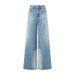 Men's ClothingTurkish Washed American Blue Cow Retro Gradient Distressed Ink Design Jeans Women's Loose Straight Pants_mkmklike.com