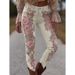 3D Floral Print Straight Leg Jeans For Women – Stretch Comfort & Artistic Design (Multiple Colors: Black/Blue/Pink/Purple)_mkmklike.com
