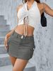 K European And American Style New Street Solid Color Low Waist Slim Fit Half Skirt For Women_mkmklike.com
