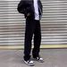 High Street Black Jeans For Men Loose Fit Versatile White Wide-Leg Retro Slimming Straight Casual Long Pants_mkmklike.com