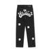 Men's Clothing Embroidered Letters And Topstitched Jeans For Men Trendy Brands Loose Straight Pants Trendy Casual Pants Trousers_mkmklike.com