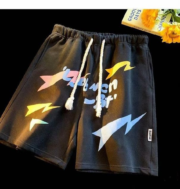 Men's clothing Independent station ins super hot sports shorts version student loose slim straight casual five-point pants_mkmklike.com