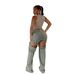 European And American Style Women's Straight Leg Jeans Retro Washed Hollowed out Denim Street Fashion Cross Border Clothing for Women_mkmklike.com