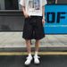 Summer New Denim Raw Color Men's Loose Straight Mid-length Casual Wide-leg Quarter-length Shorts_mkmklike.com