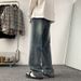 Vintage Starry Sky Pattern Jeans For Men, Spring And Autumn Style, Straight Loose Fit, Trendy American High Street_mkmklike.com