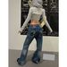 Men's Hip-Hop Denim Jeans – Streetwear Blue Jeans With Graphic Print & Rivet Details – Baggy Straight-Leg Pants (S-3XL)_mkmklike.com