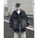 Loom European And Vibe Distressed Workwear Denim For Men Spring American Retro Turn-down Collar Jacket Hong Kong Style Trendy_mkmklike.com