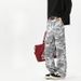 Camouflage Jeans Men's And Women's Autumn Heavy Tide Brand Loose And Old Deconstruction Straight Tooling Trousers_mkmklike.com