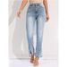 fashion jeans high waist slim straight pants_mkmklike.com