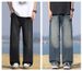 Men's Washed Wide-Leg Jeans - Vintage Straight Denim Pants For Streetwear & Casual Versatile Styling_mkmklike.com