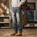 New Style American Distressed Jeans, Casual, Fashionable, Loose, Men's Fashion Trend_mkmklike.com