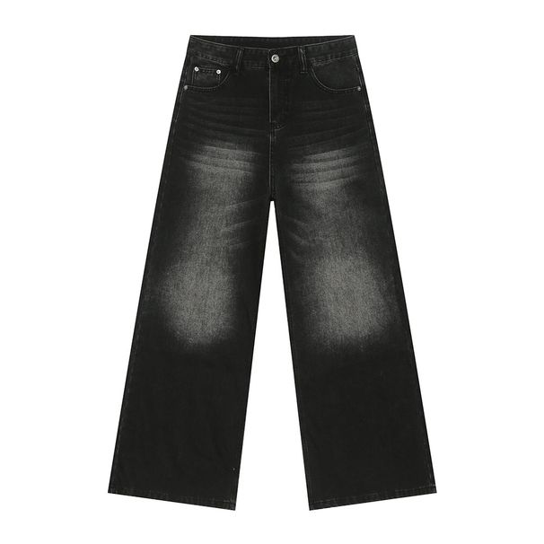 MTLCLOTHES Men's | Autumn New Product Korean Edition Multi Color Distressed White Wide Straight Leg Jeans Trend_mkmklike.com