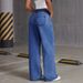 Women's Clothing Light Wash Wide Leg Jeans – Loose Fit & Comfortable Everyday Style"_mkmklike.com