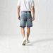 Men's Denim Shorts Rhinestone Embellishments European American Style Trendy Versatile Full Rhinestone Five Point Loose Fitting Mid Length_mkmklike.com