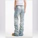 Men's & Women's Vintage Washed Carpenter Jeans – Relaxed Straight-Leg With Stacked Distressed Details (Light Blue, S-XXL)_mkmklike.com