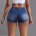 Women's Clothing Fashion Hot Girl Big Pocket Bullet Denim Short_mkmklike.com