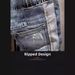 Men's Retro Washed Ripped Patch Denim Shorts Loose Straight Leg Casual Summer Pants American Style Five Point_mkmklike.com