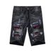 Men's Summer Ripped Denim Shorts Casual Versatile Five Point Mid Length Loose Fitting Beggar Style Riding Breeches Trendy Brand_mkmklike.com