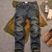 Men's Clothing American Retro Style Jeans Casual Pants Vintage American Style Men's Jeans - Classic Straight Leg Denim Pants For Casual & Streetwear_mkmklike.com