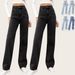 Women's High-Waisted Blue Jeans - Loose Fit Straight Leg,Stretch-Free Cotton, Long Trousers For Spring & Fall_mkmklike.com