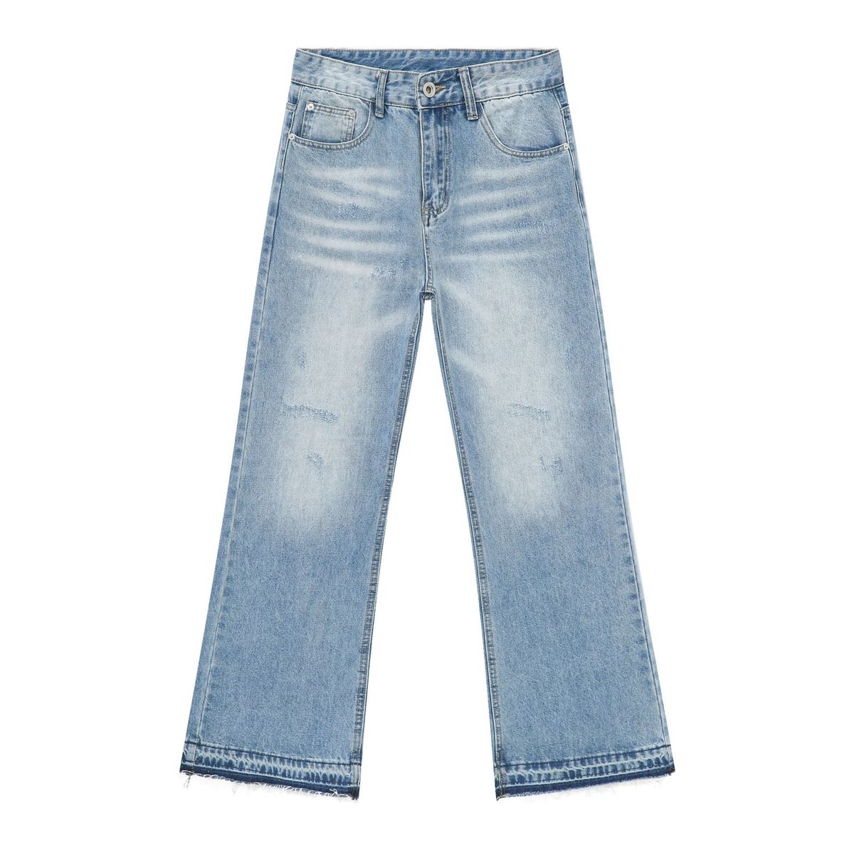 EF JEANS | 2024 New American Basic Simple Straight Casual Pants Washed Denim Trousers_mkmklike.com