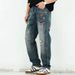 Men's Slim Fit Straight Leg Jeans Embroidered Ripped Retro Style Trendy Cool Denim Summer New_mkmklike.com
