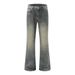 Yellow Mud Dyed Washed Vintage Denim Flared Men's Vibe Hippie Trend Basic Loose Casual Wide Leg Long Pants_mkmklike.com