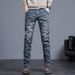 New Spring And Autumn Jeans Men's Elastic Loose Straight Slim Fit Casual Trend Brand Autumn Regular Long Pants_mkmklike.com