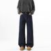 Denim Primary Color Wide Leg Jeans Men's Autumn American High Street Loose Trousers Cleanfit Washed Floor Pants_mkmklike.com