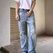 Men's Clothing Retro Jeans Cleanfit Straight Mopping Pants_mkmklike.com