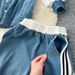 Casual Denim Two-Piece Set – Oversized Color-Block Top + High-Waisted Straight-Leg Pants (Euro-American Street Style)_mkmklike.com