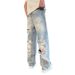 "Men's Distressed Straight-Leg Jeans – Edgy Ripped Denim Pants (Relaxed Fit, Streetwear Style, Comfortable & Stylish)"_mkmklike.com