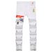 White Slim Stretch Skinny Jeans for Men Digital Print High Street Fashion Cross Border Spot Supply_mkmklike.com